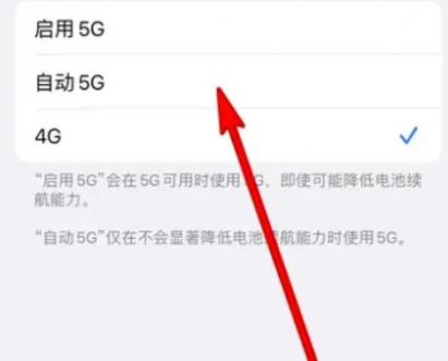 iphone关闭5g网络方法